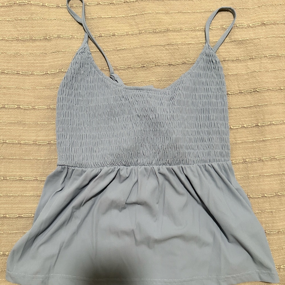 Blue cropped tank